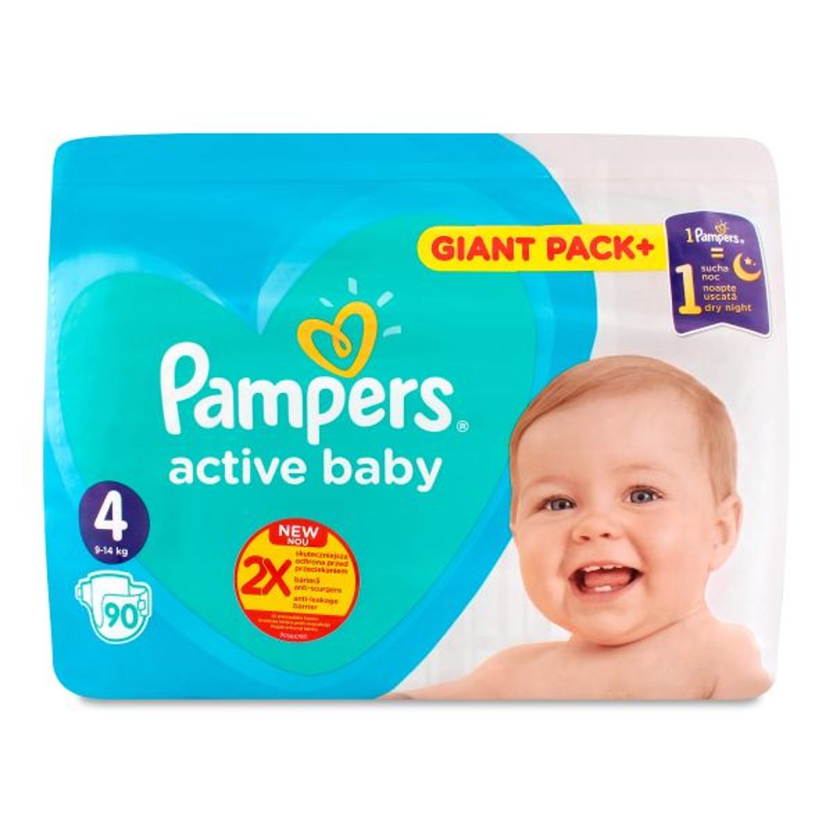 pampers active baby dry 4 90