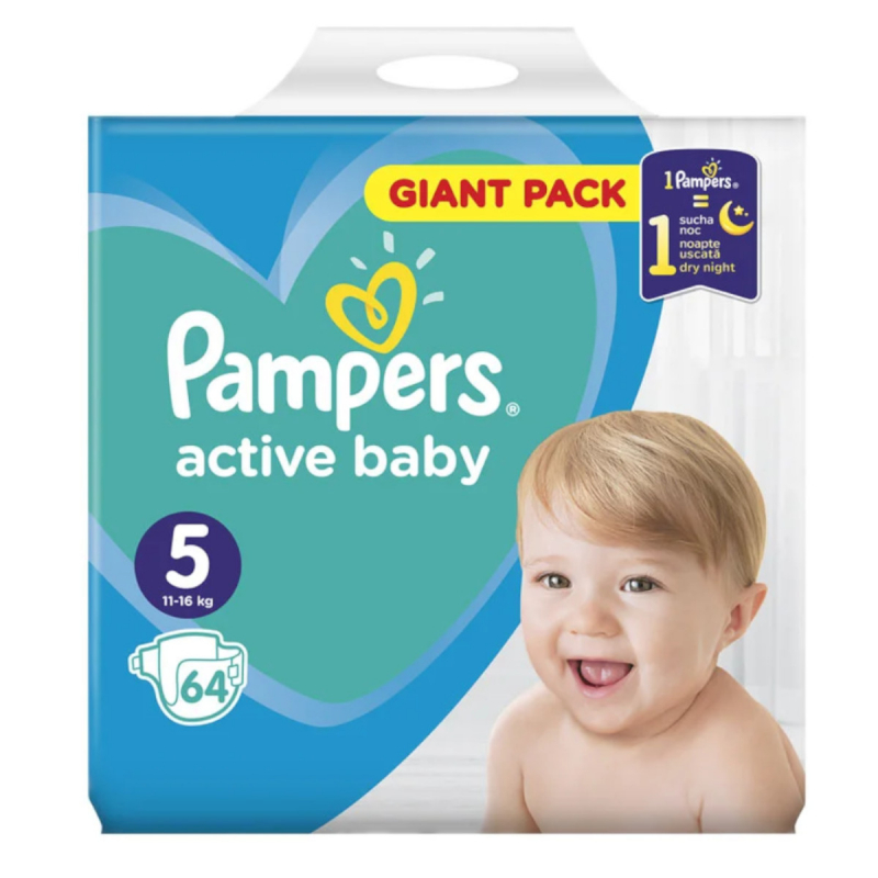 pampers active baby dry 5 junior 11-18kg opakowanie 16 szt