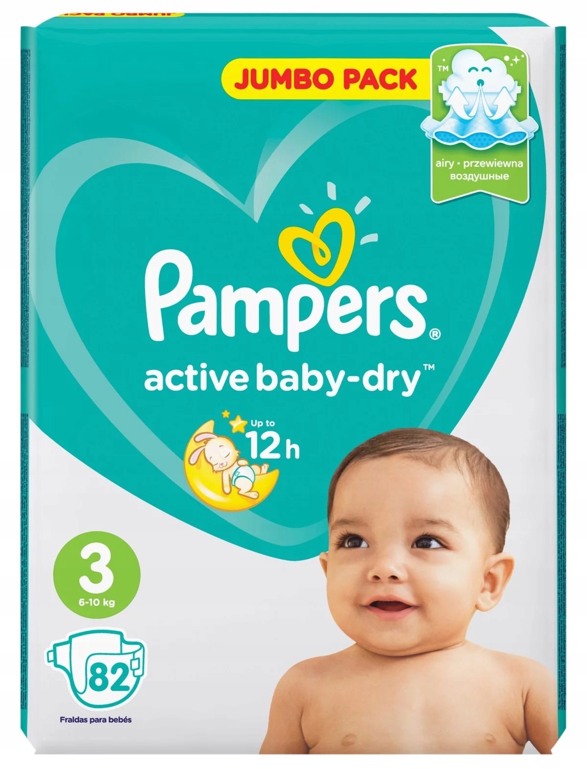 pampers active baby-dry pieluchy 3 midi