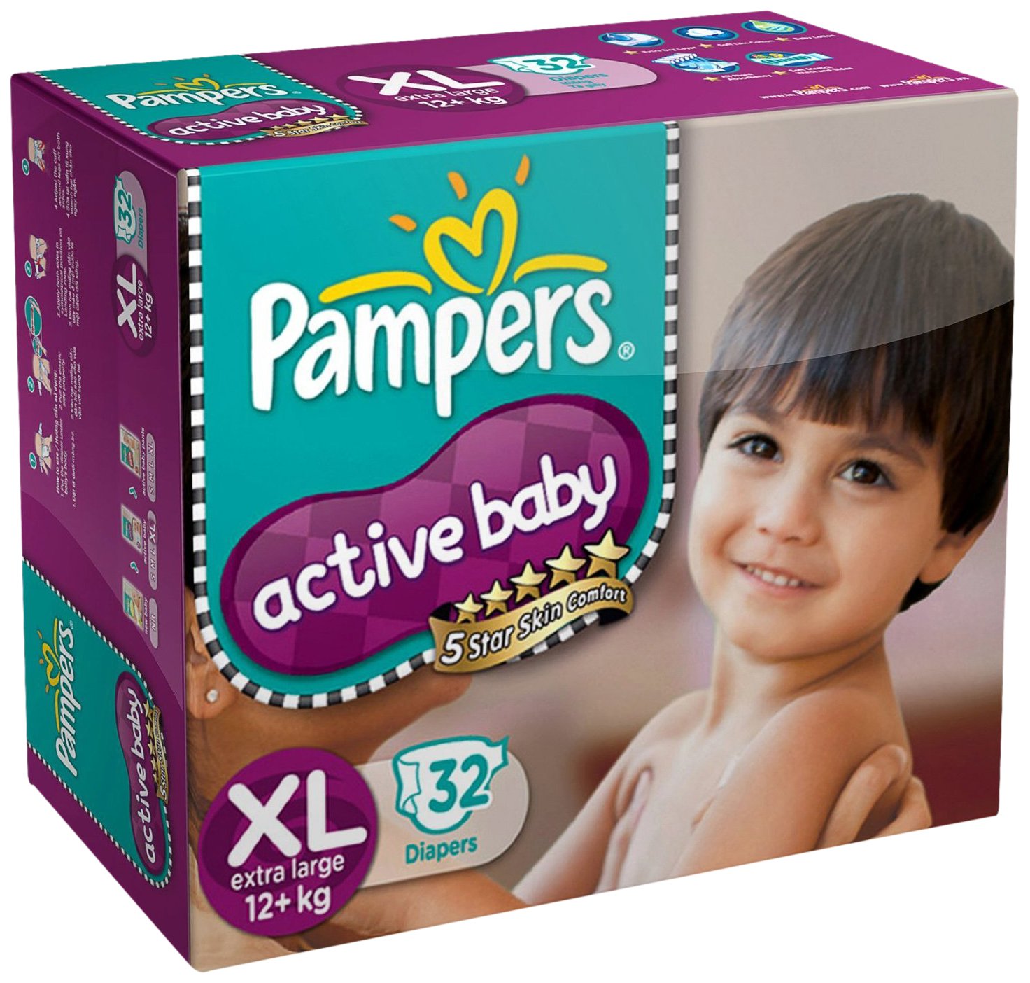 pampers active baby x large