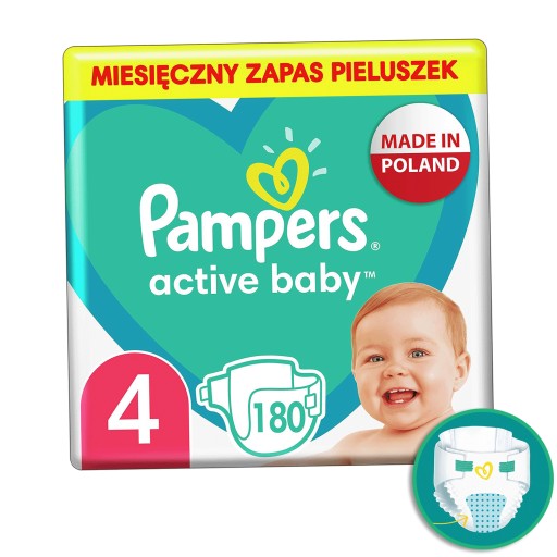 pampers active dry 4 opakowania