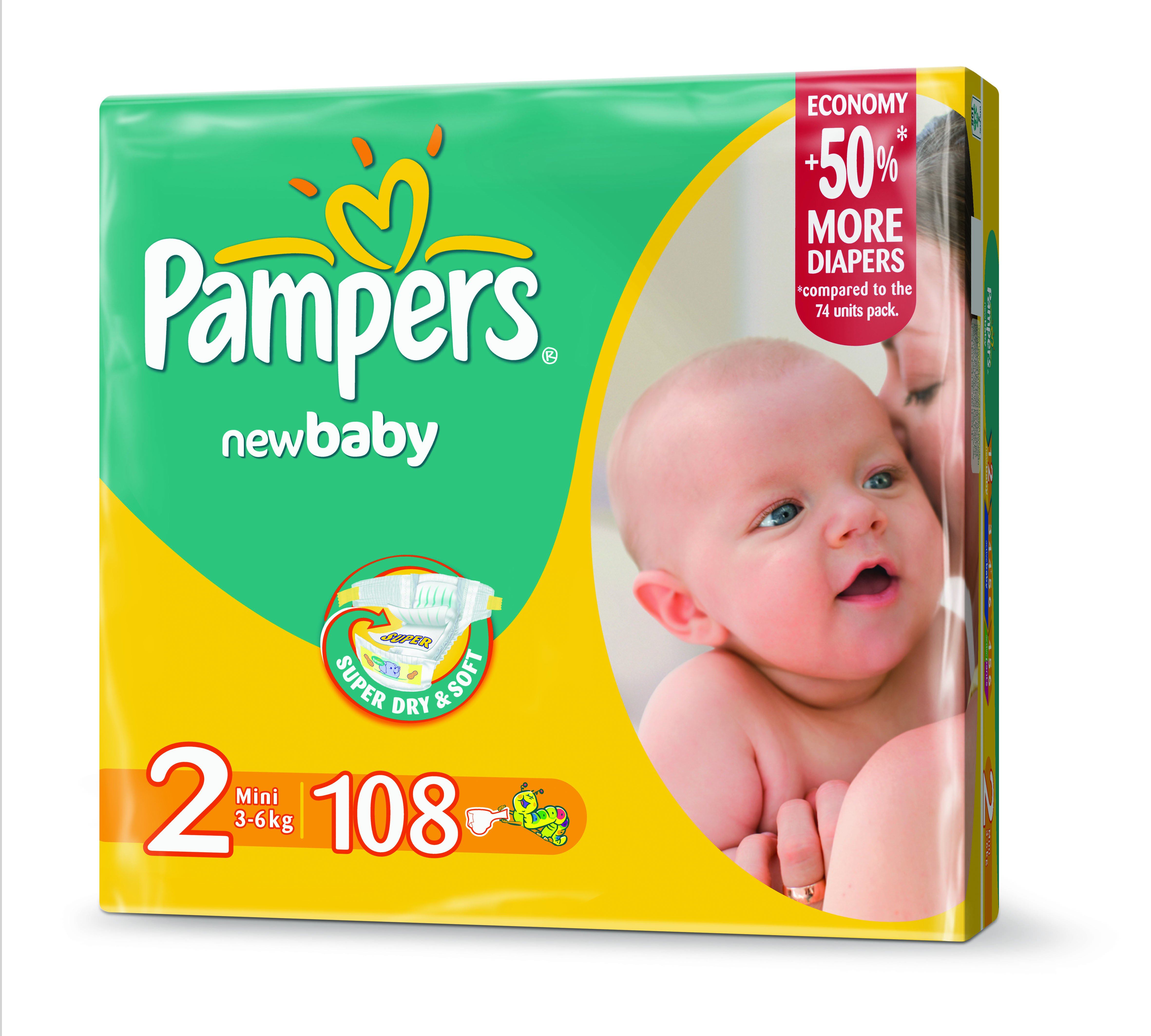 pampers active new baby 2 mini 3-6kg