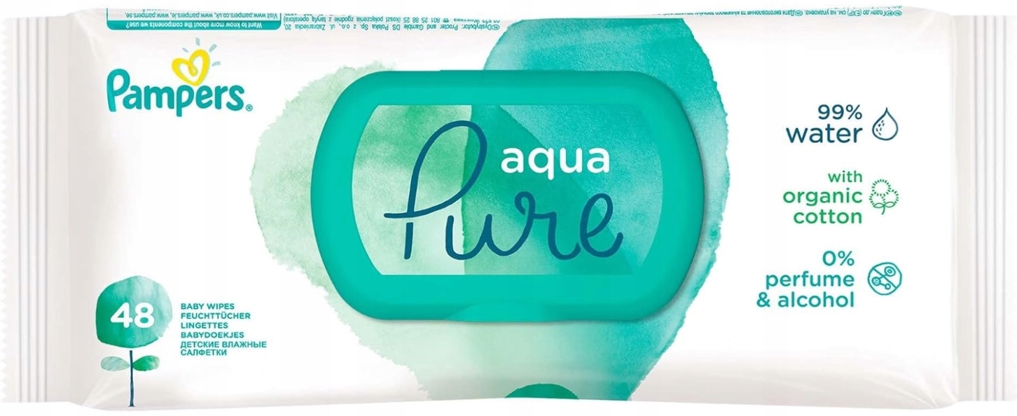 pampers aqua pure chusteczki nawilżające 14x