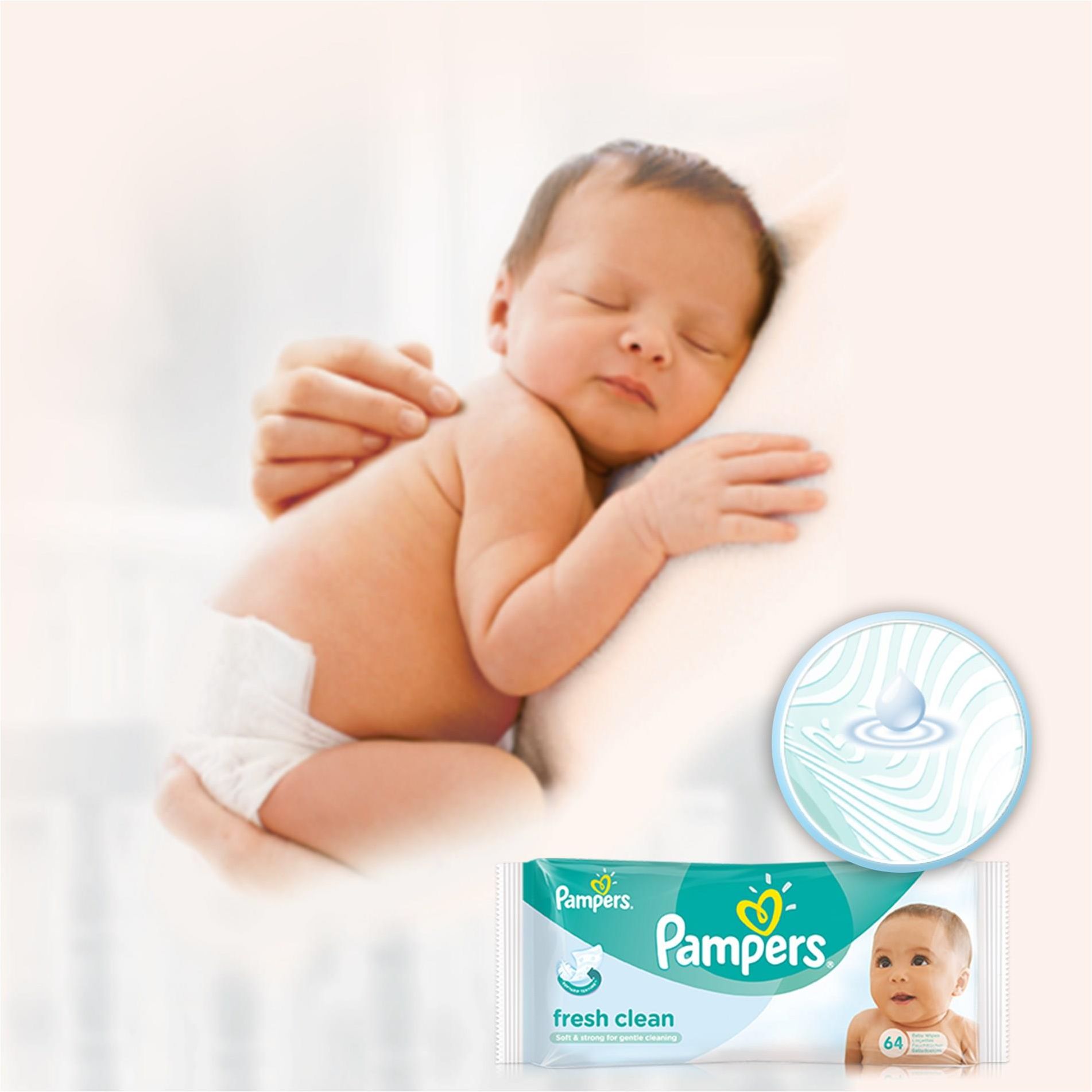 pampers chusteczki mokre 64 szt