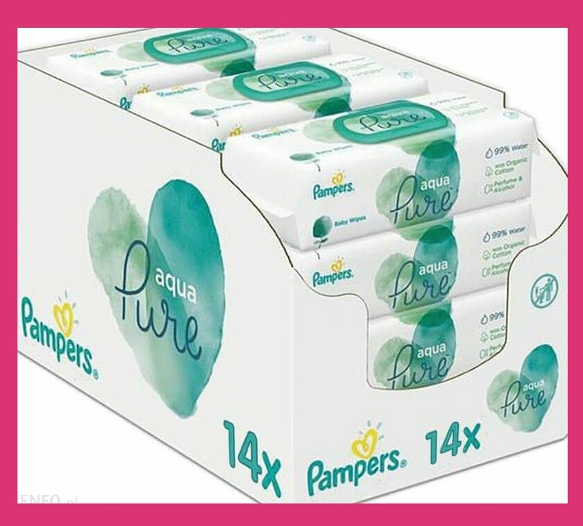 pampers chusteczki nawilżające aqua pure 14 x 48