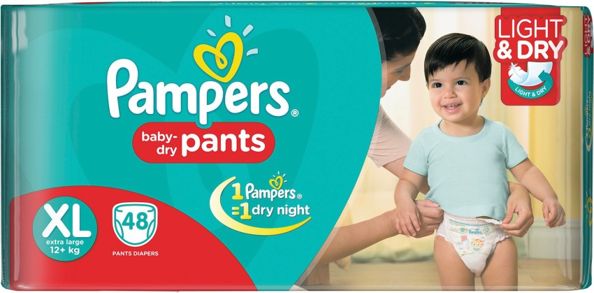 pampers diaper pants extra large 12 kg plus 48 pieces