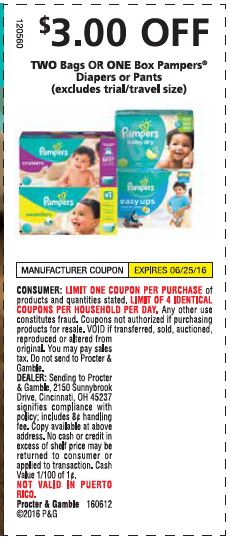 pampers diapers coupons