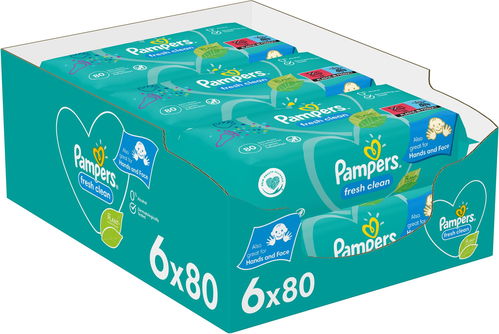 pampers fresh clean 6x80