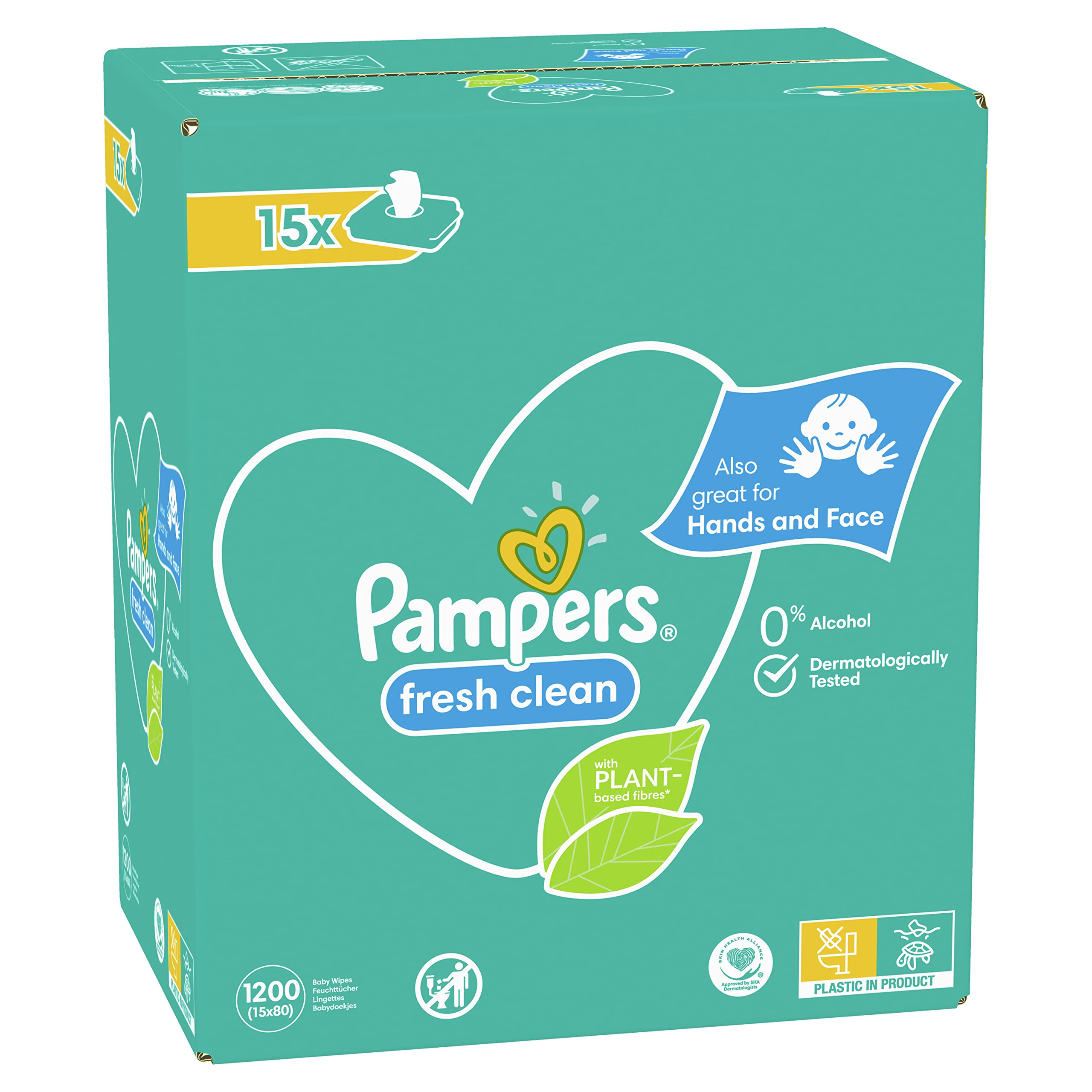 pampers natural clean chusteczki nawilżane 2x64szt