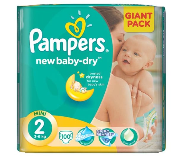 pampers new baby dry 2 100 szt