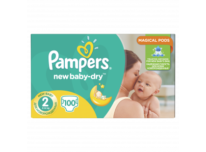 pampers new baby dry 2 giant box 144szt