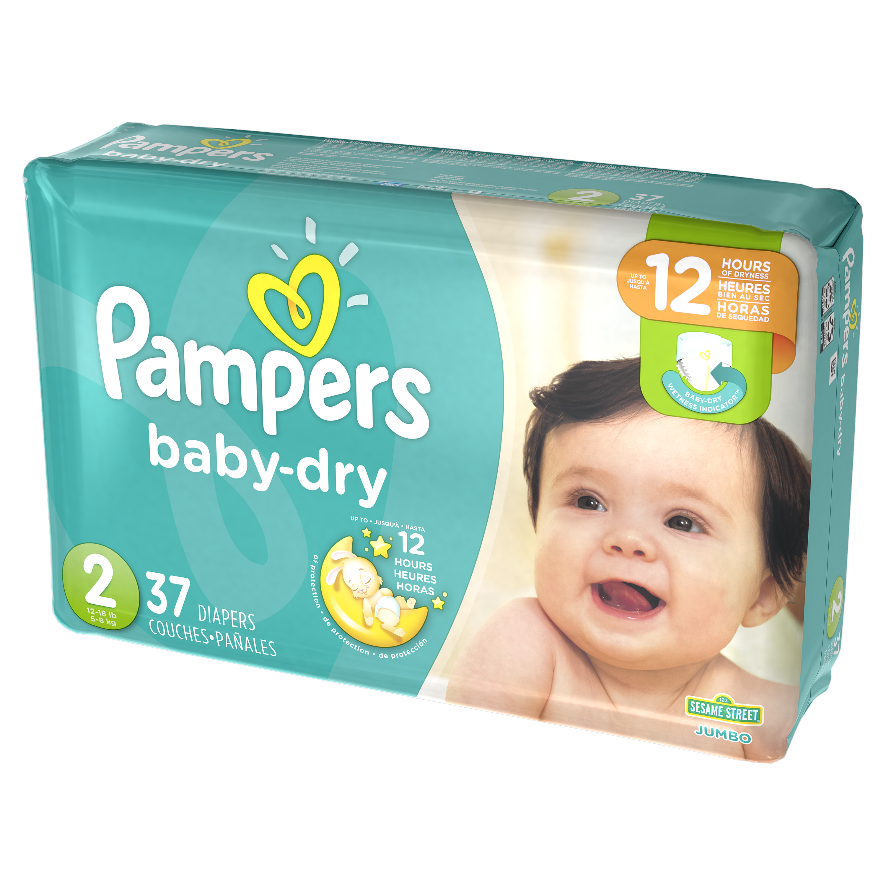 pampers new baby-dry 2 giant pack