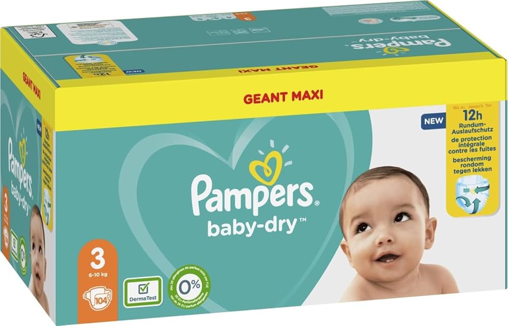 pampers new baby dry 3 box