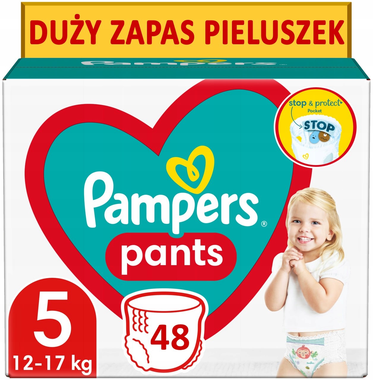 pampers pants pieluchomajtki rozmiar 5 junior megabox 96 sztuk