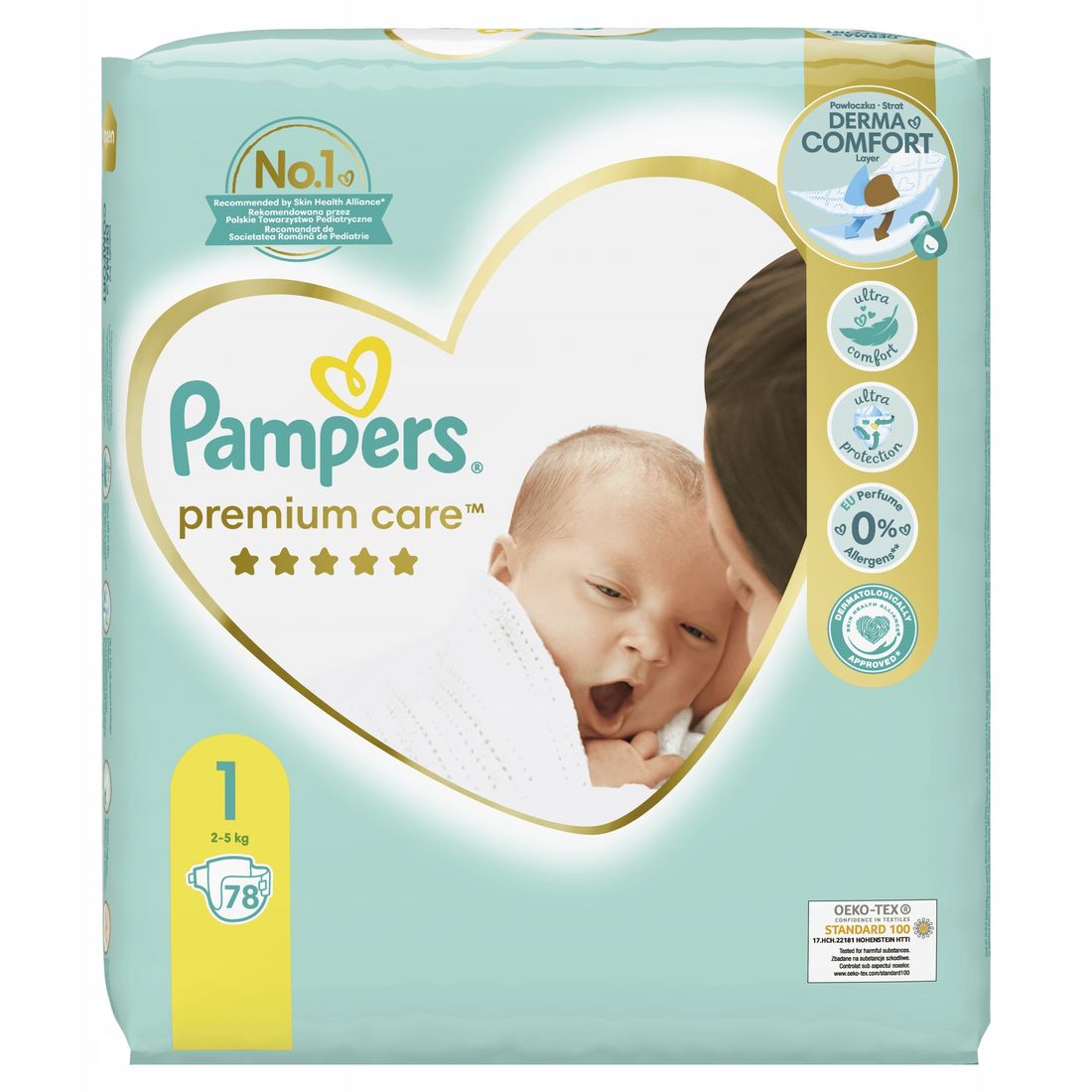 pampers pieluszki premium care 1 newborn 156 szt