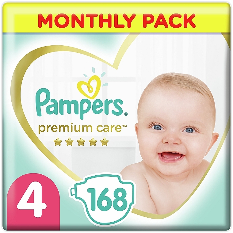 pampers pieluszki premium care newborn mini 168