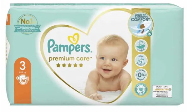 pampers premium care 3 cena