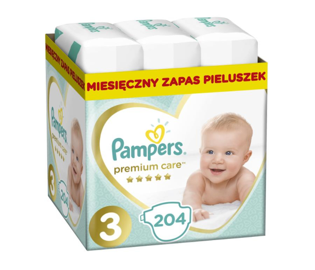 pampers premium care 3 midi 204 szt 5-9 kg