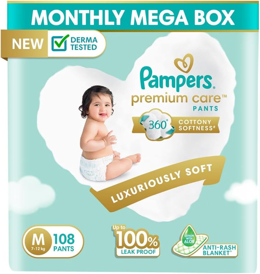 pampers premium care pants 3 monthly pack