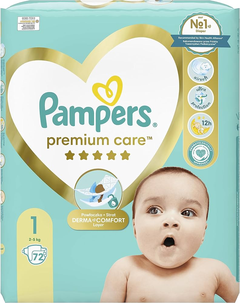 pampers premium care pieluchy rozmiar 1 newborn 2-5kg 78 sztuk