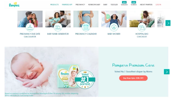 pampers target audience