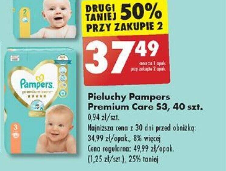 pampersy 3 pieluchy promocja