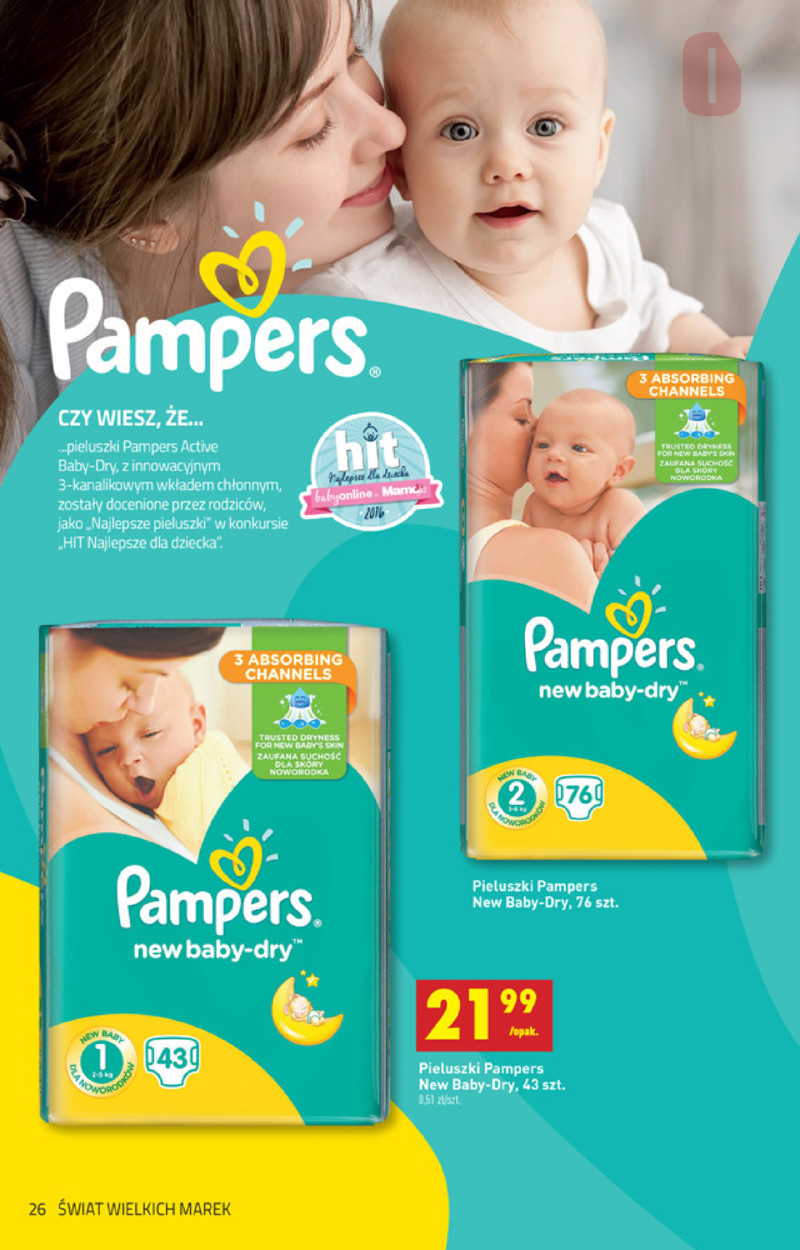 pampersy pampers lidl sierpien 2017