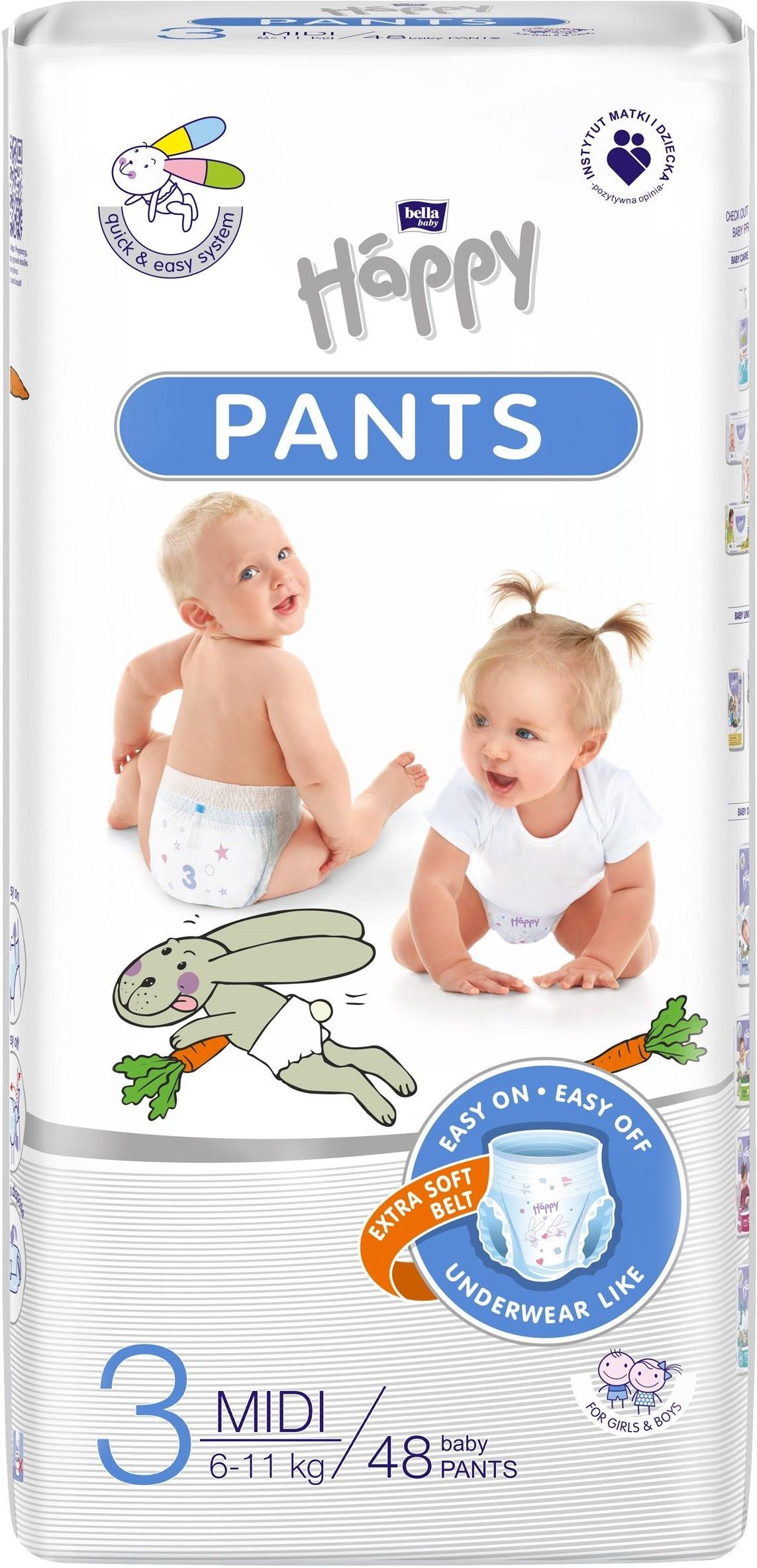 pieluchomajtki dla dzieci bella baby happy pants maxi