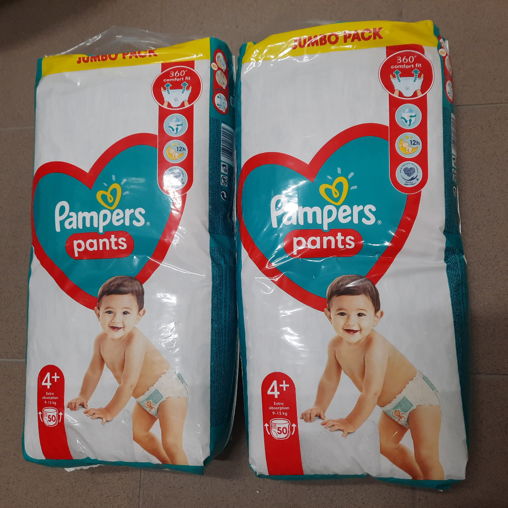 pieluchomajtki pampers 4+ 100 sztuk