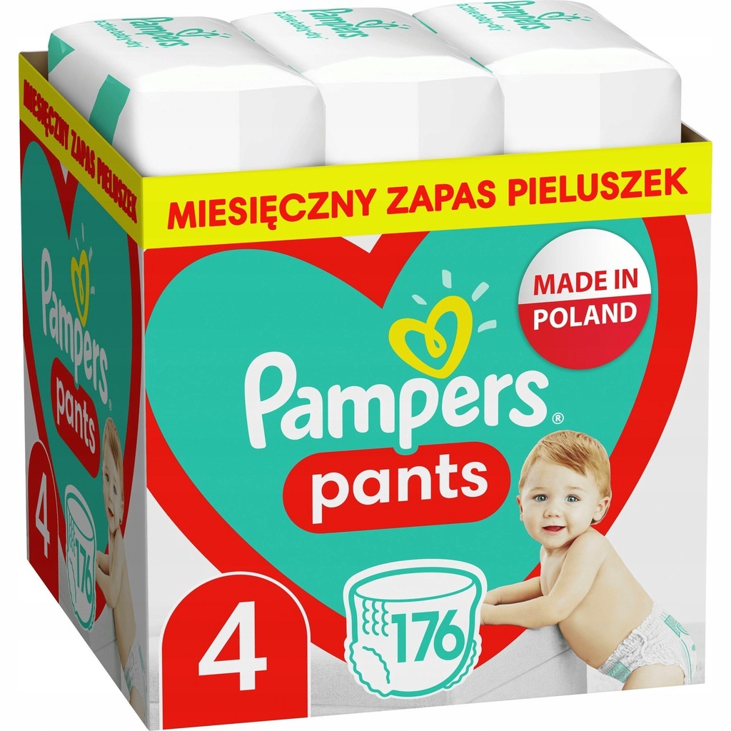 pieluchomajtki pampers pants 4 miesieczne opakowanie