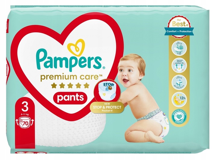 pieluchomajtki pampers premium care pons