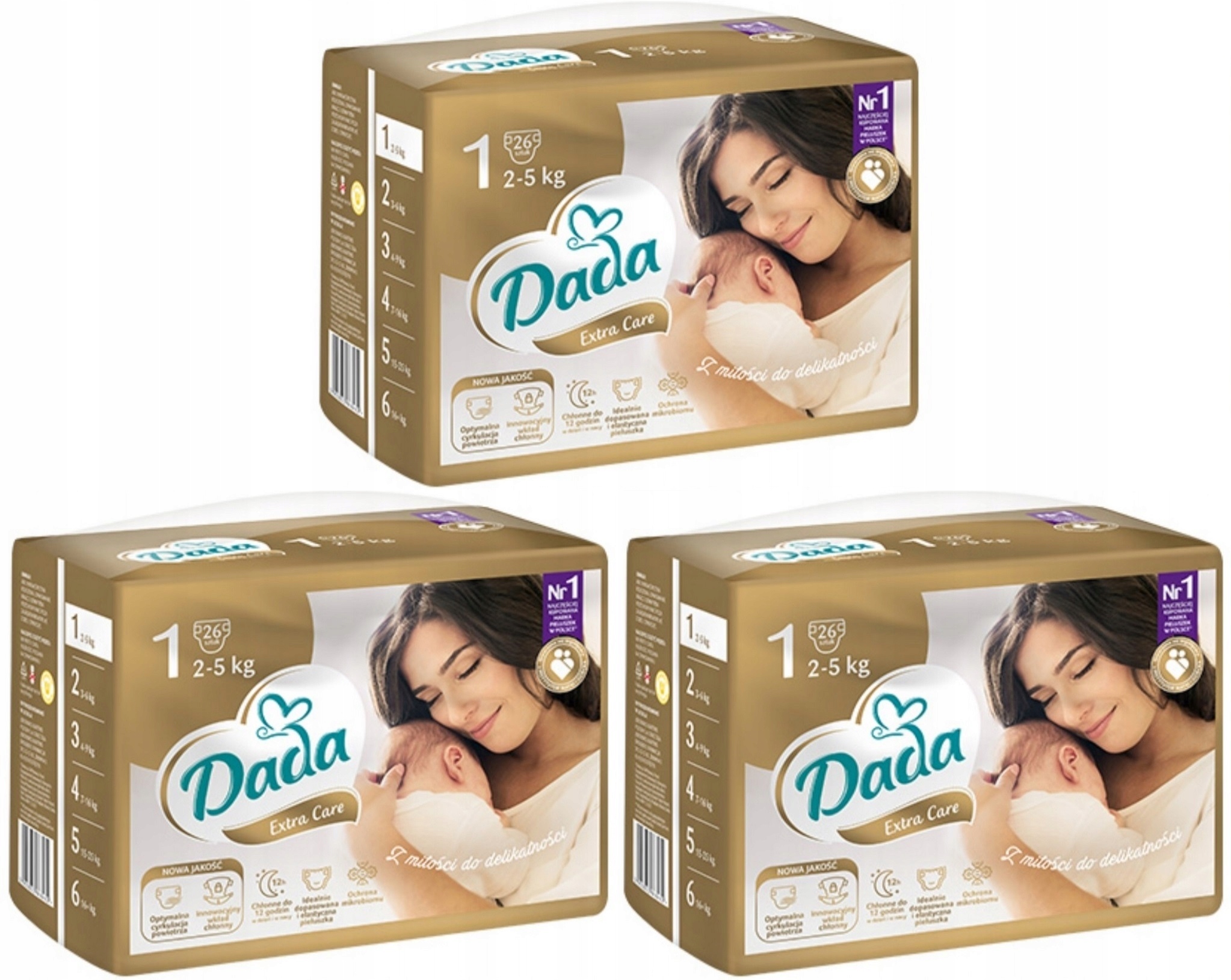 pieluchy 2-5 kg dada