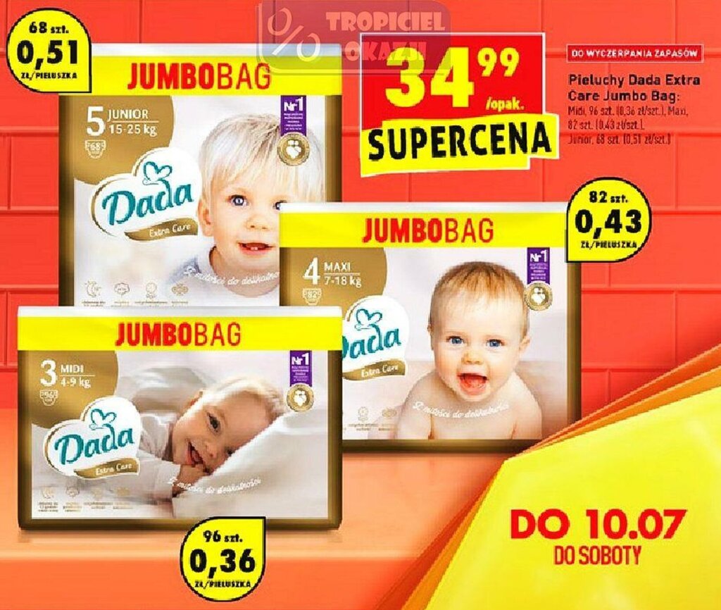 pieluchy dada extra care 3 cena biedronka