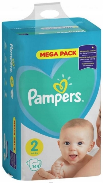 pieluchy pampers baby dry 2 144 sztuk