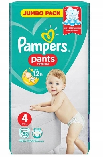 pieluchy pampers pants 4 52 szt