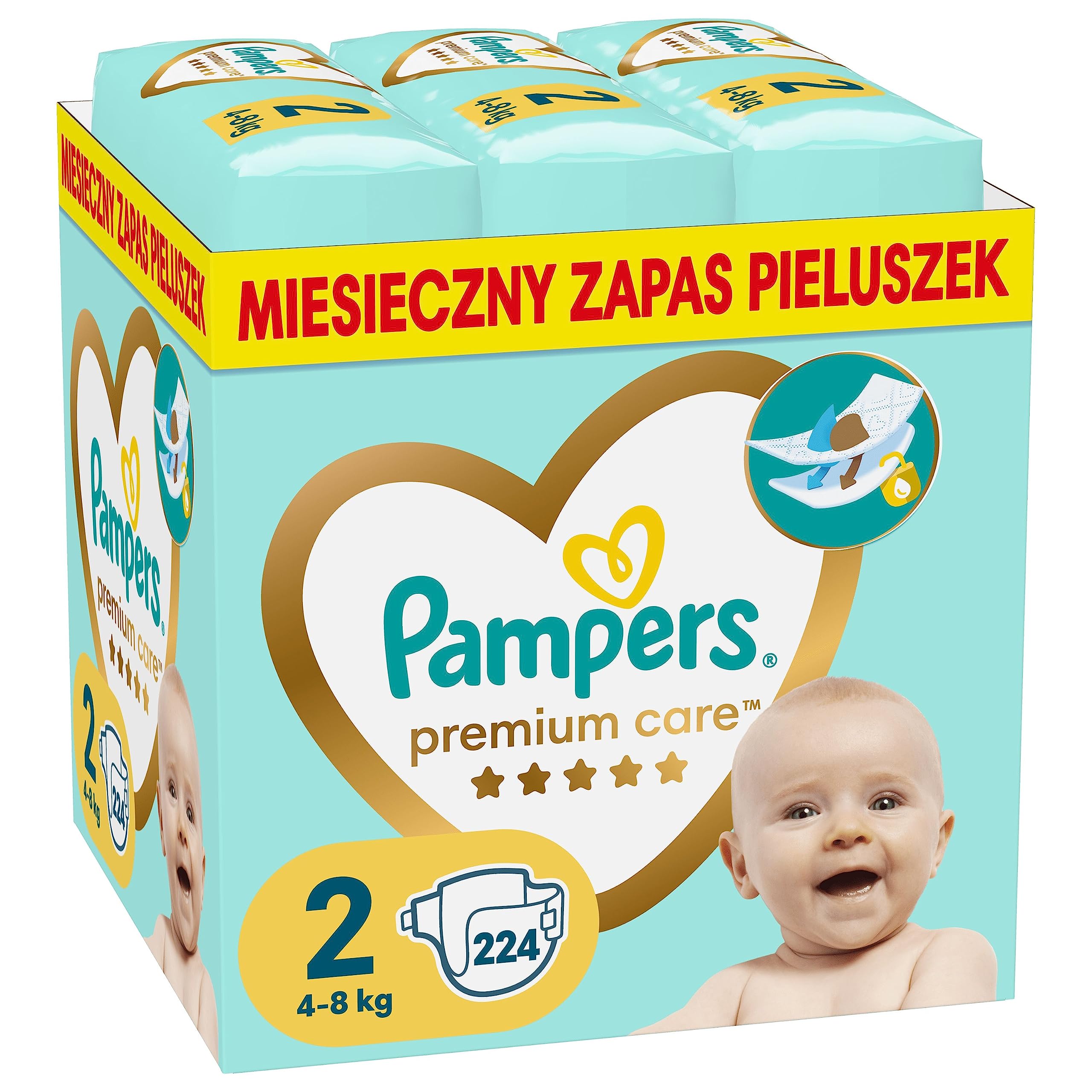 pieluchy pampers premium care xxl 2 mini 3-6 kg 240szt