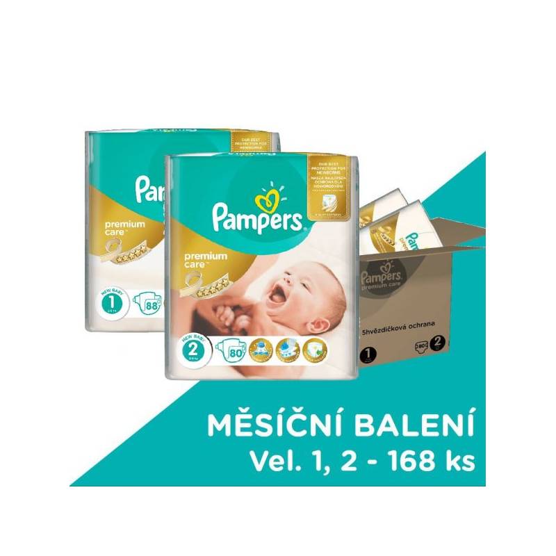 pieluszki pampers 1 2 mini newborn 168 sztuk