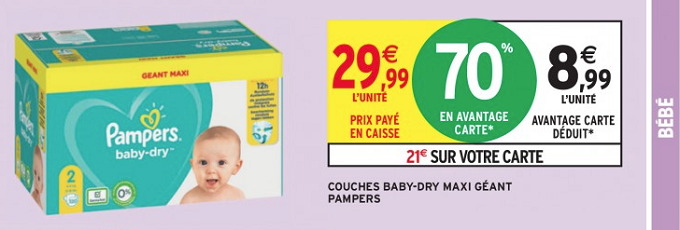 promotion couches pampers