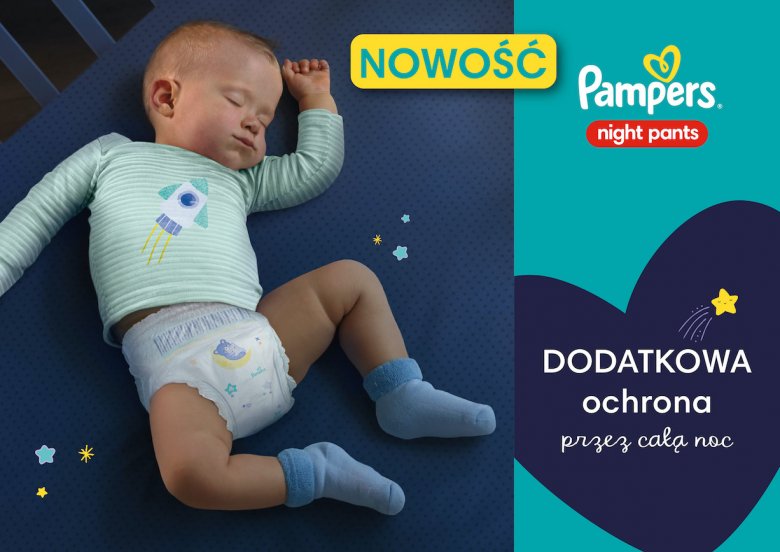 przesikany pampers w nocy