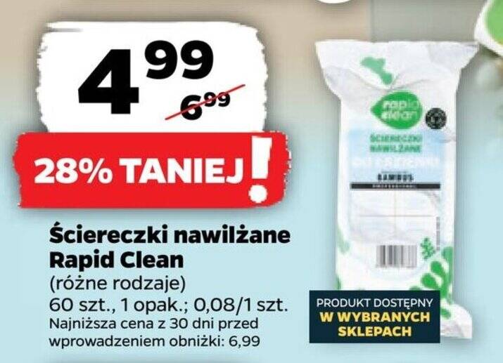 rapid clean chusteczki nawilżane zielone