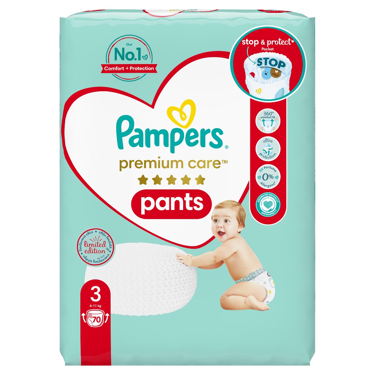 rosmann pieluszki pampers premium care 3