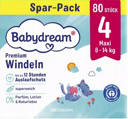 rossmann pieluchy babydream 4 cena