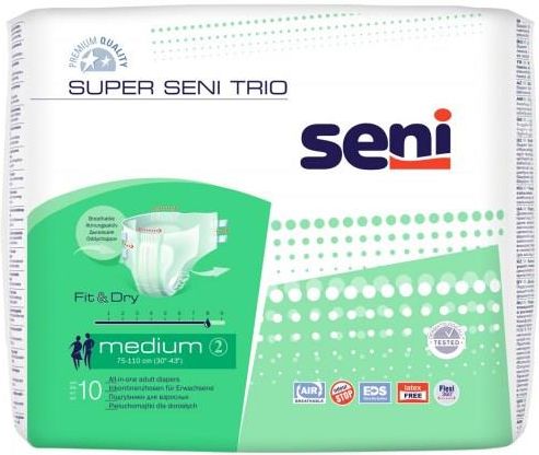 seni super trio pieluchomajtki dla dorosłych medium 2 10szt