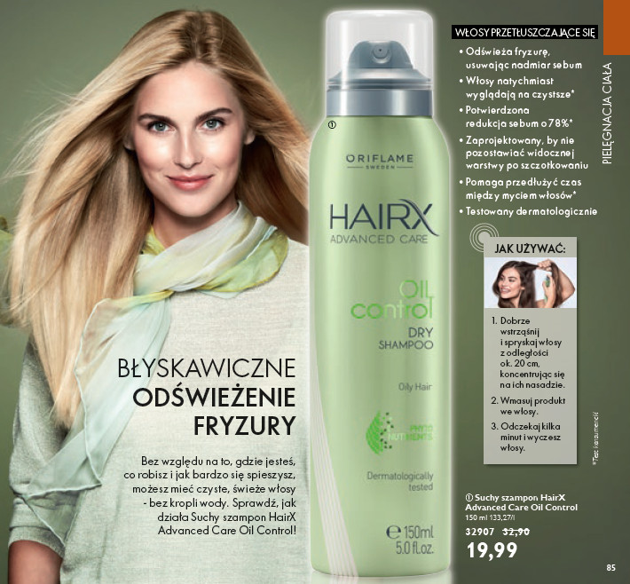 suchy szampon oriflame