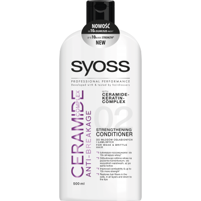 syoss ceramide complex odżywka do włosów osłabionych i łamliwych