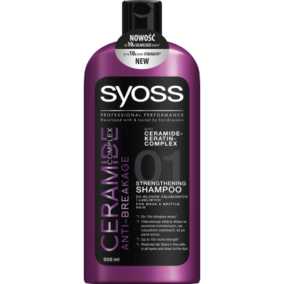 syoss ceramide complex szampon do włosów osłabionych i łamliwych