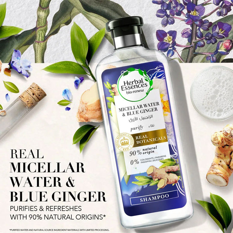 szampon do włosów micellar water & blue ginger