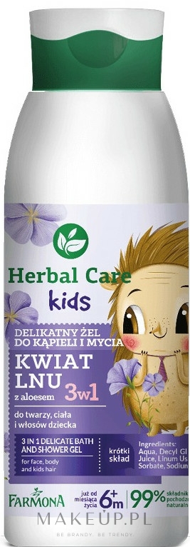 szampon herbal care aloes i kwiat lnu