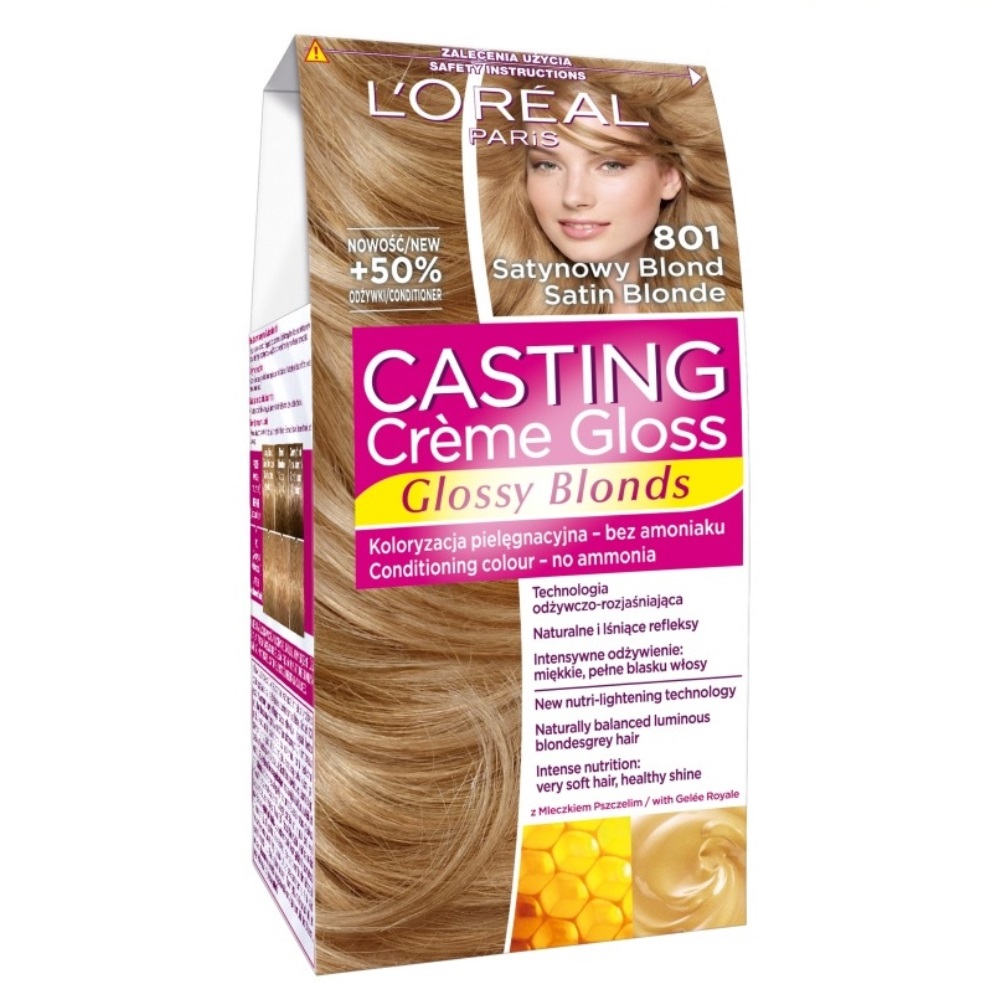 szampon koloryzujący loreal casting creme gloss 801