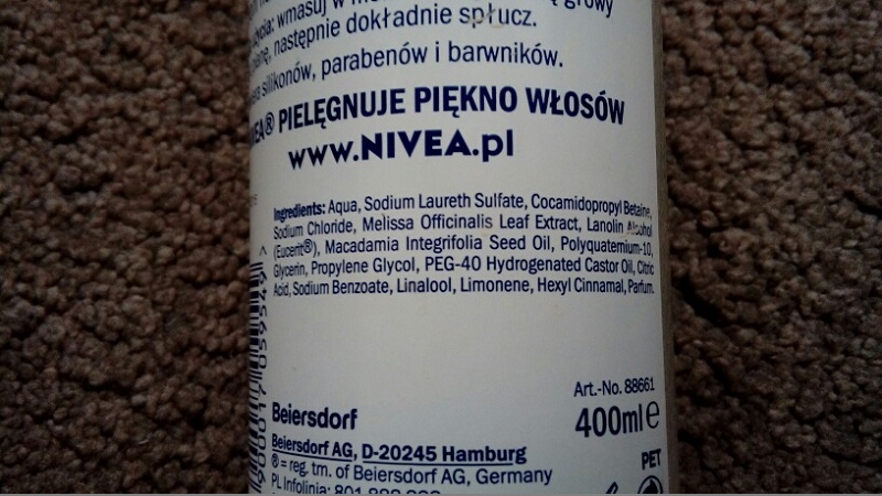 szampon micelarny nivea skład inci